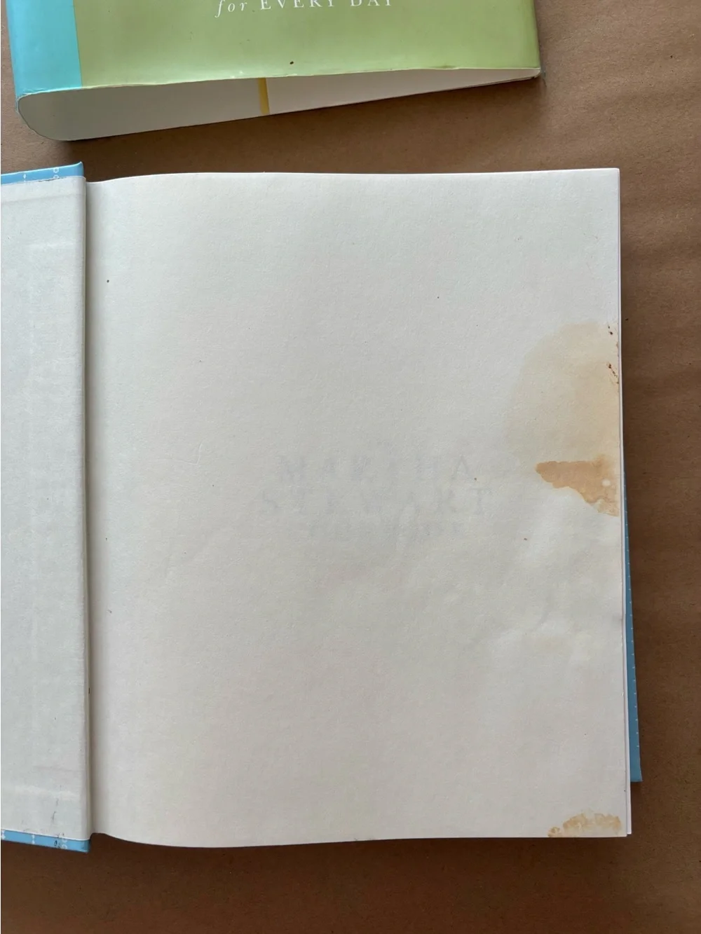 Martha Stewart Cookbook — Green Cover with Teal Spine